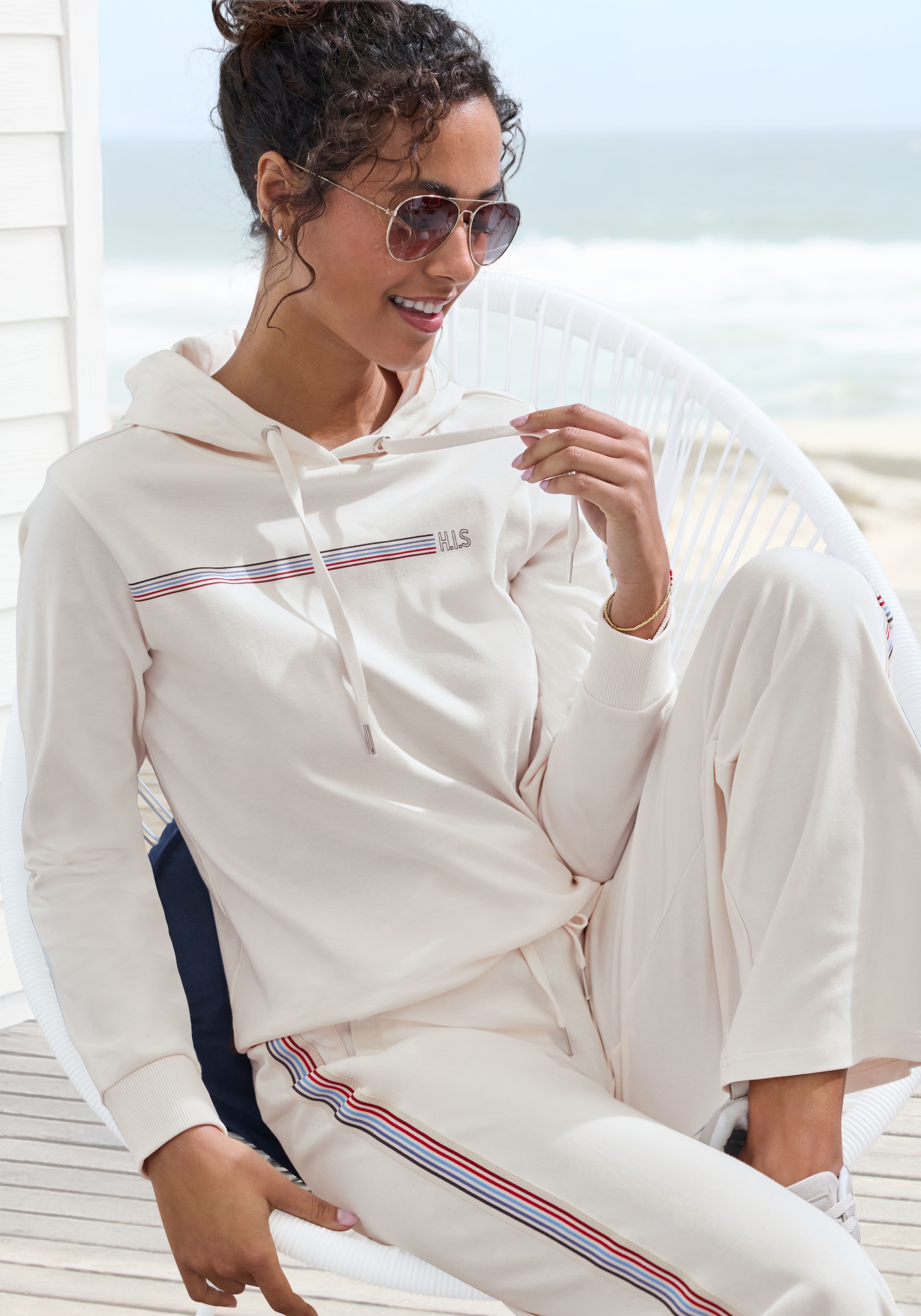 H.I.S Hoodie , mit Streifenprint, Loungewear
