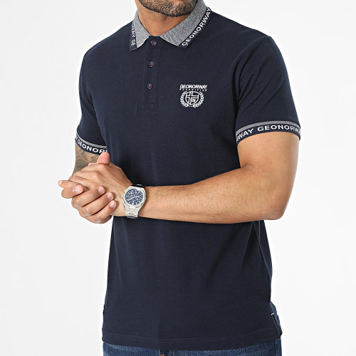 Polo Manches Courtes Bleu Marine
