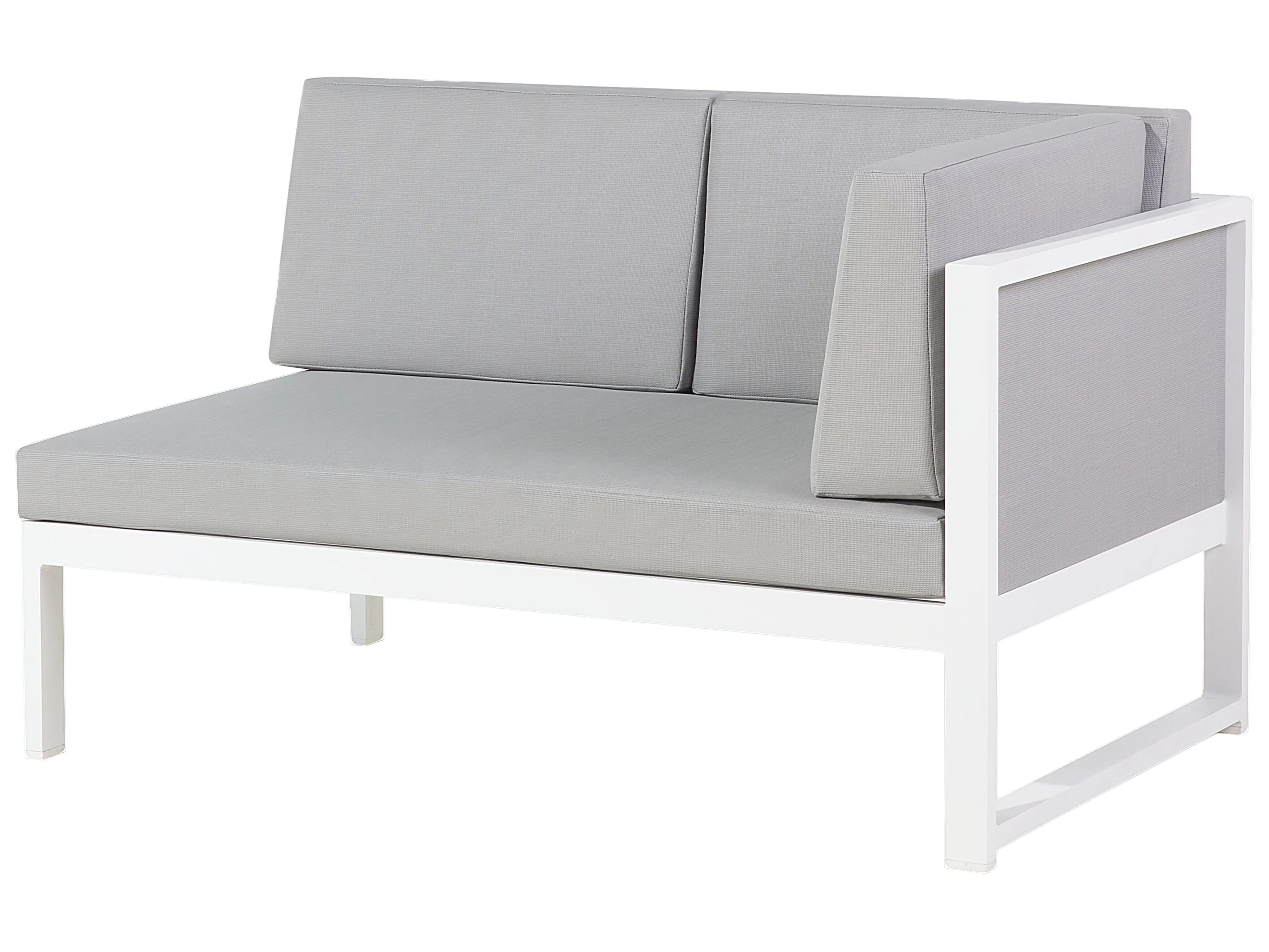 Tuin hoekloungeset met tafel 6-zits CASTELLA linkszijdig Metaal Grijs