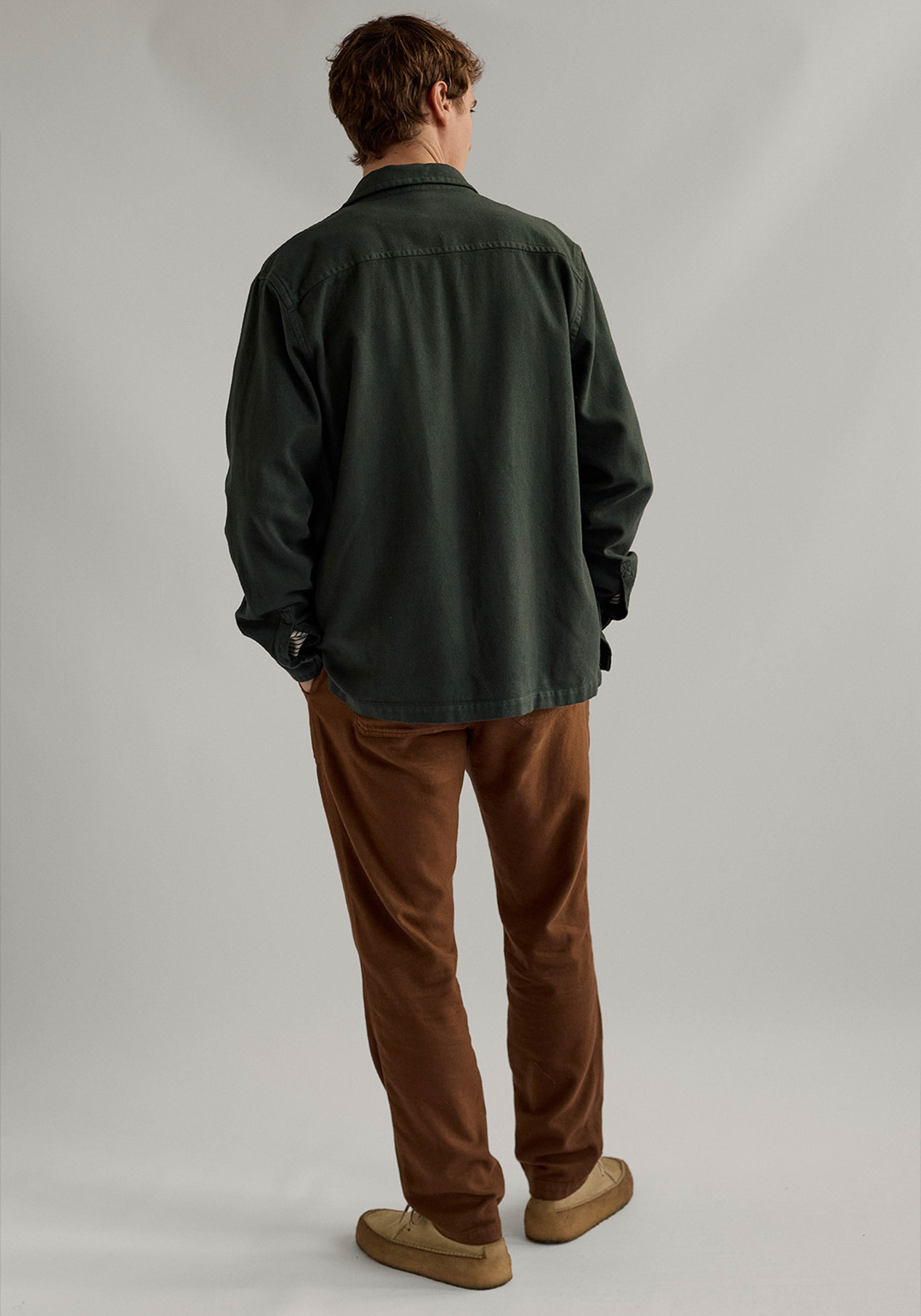 Twothirds Flanellhemd Taylor Dark Green