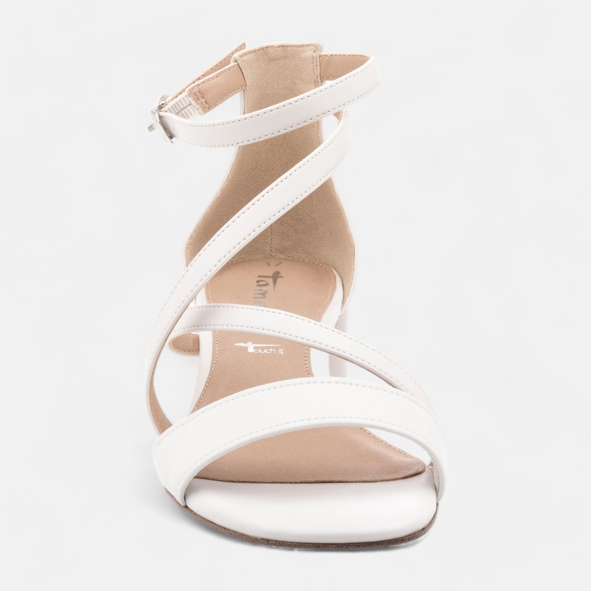 Nu-pieds à talon Femme blanc