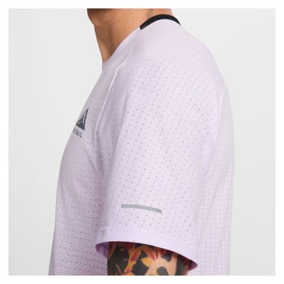 Maillot manches courtes Nike Trail Solar Chase Mauve Homme