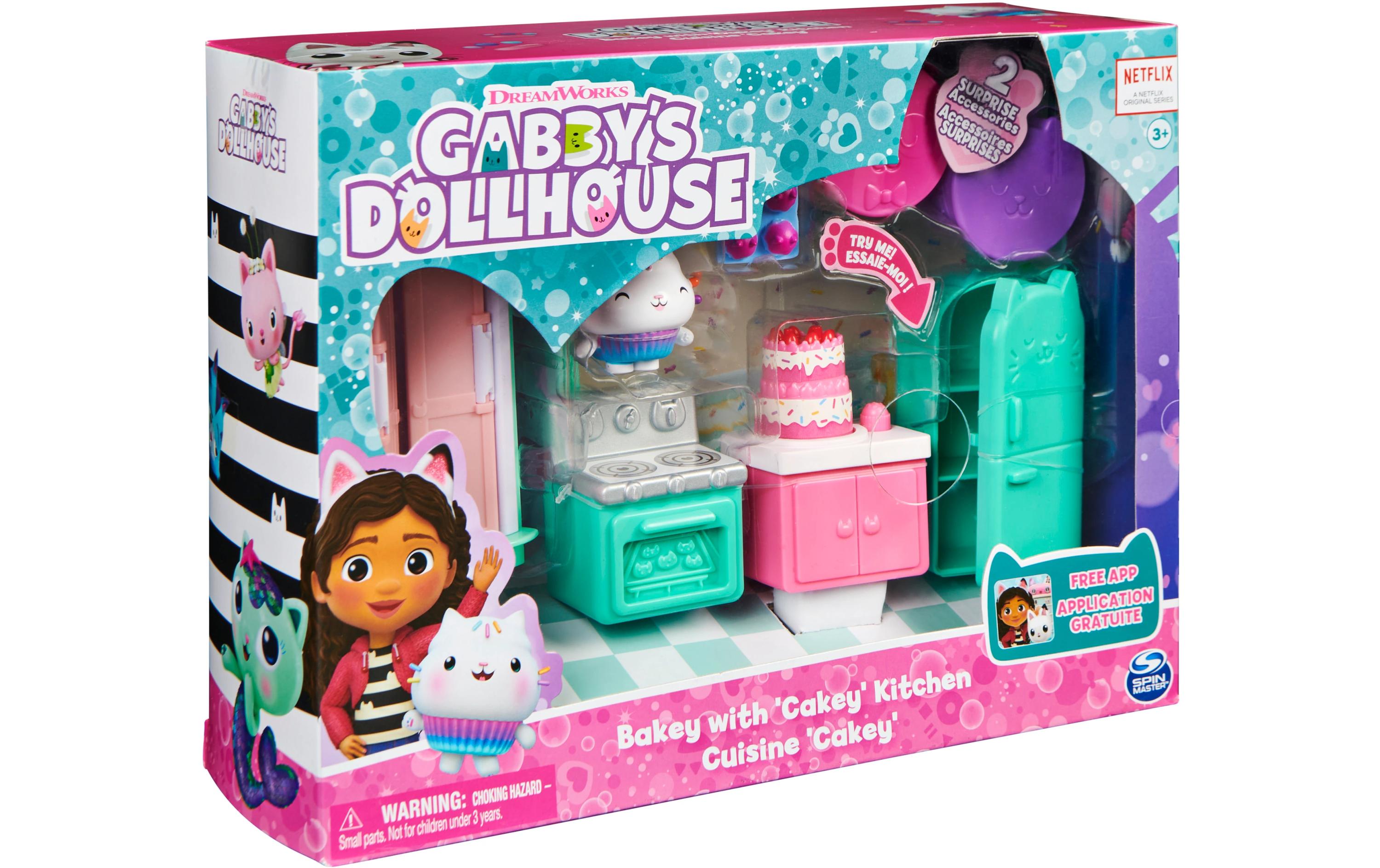 Gabby's Dollhouse Cakey's Küche Deluxe RoomsDeluxe 'Bakey with Cakey'-Küche und Kuchi-Katzenfigur