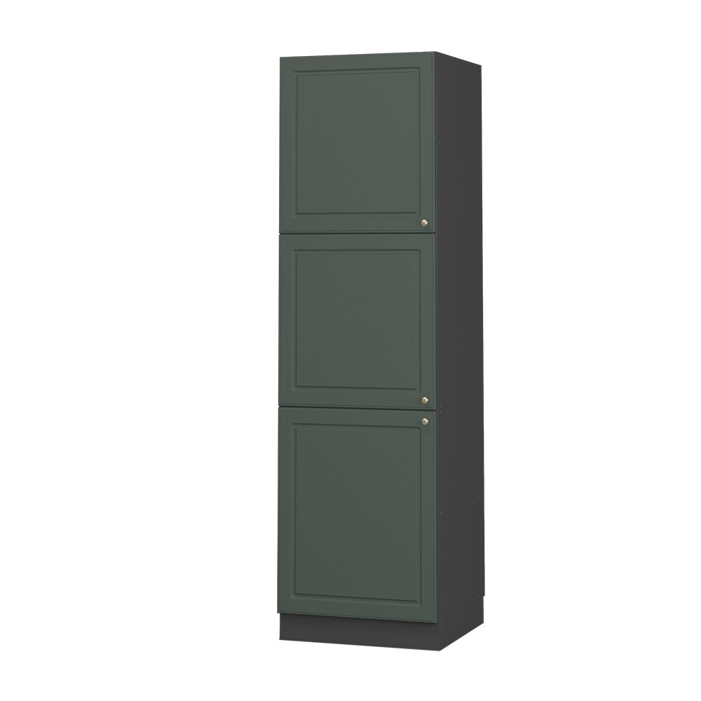 Vicco Herdumbauschrank Küchenschrank Küchenmöbel Fame-Line Landhaus Anthrazit Grün 60 cm Gold Küche Einbauküche Blende Herdschrank Hochschrank Küchenzeile Drehtür Einlegeboden