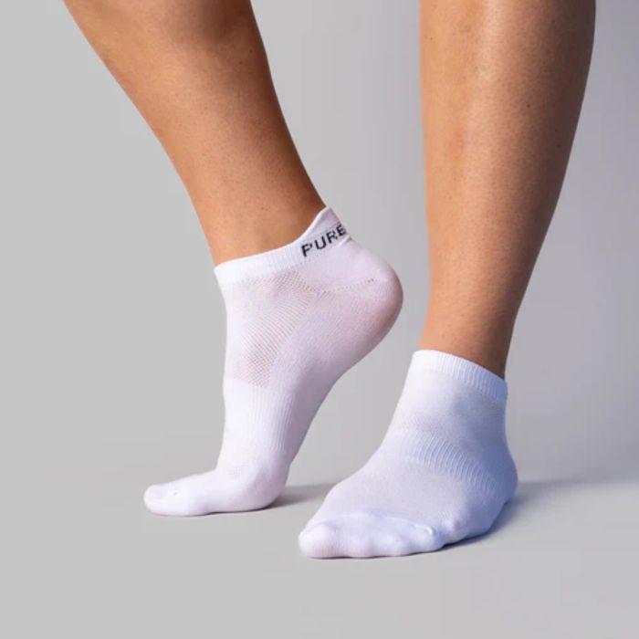 PureLime Dame Strømper Footies 2-pack Hvid