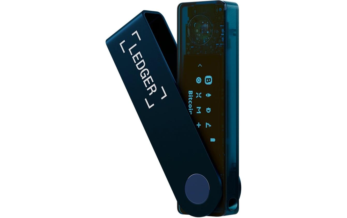 Nano X Sapphire Blue<br>Crypto-Hardware-Wallet mit Bluetooth zum Kaufen, Verwalten und Vermehren digitaler Vermögenswerte