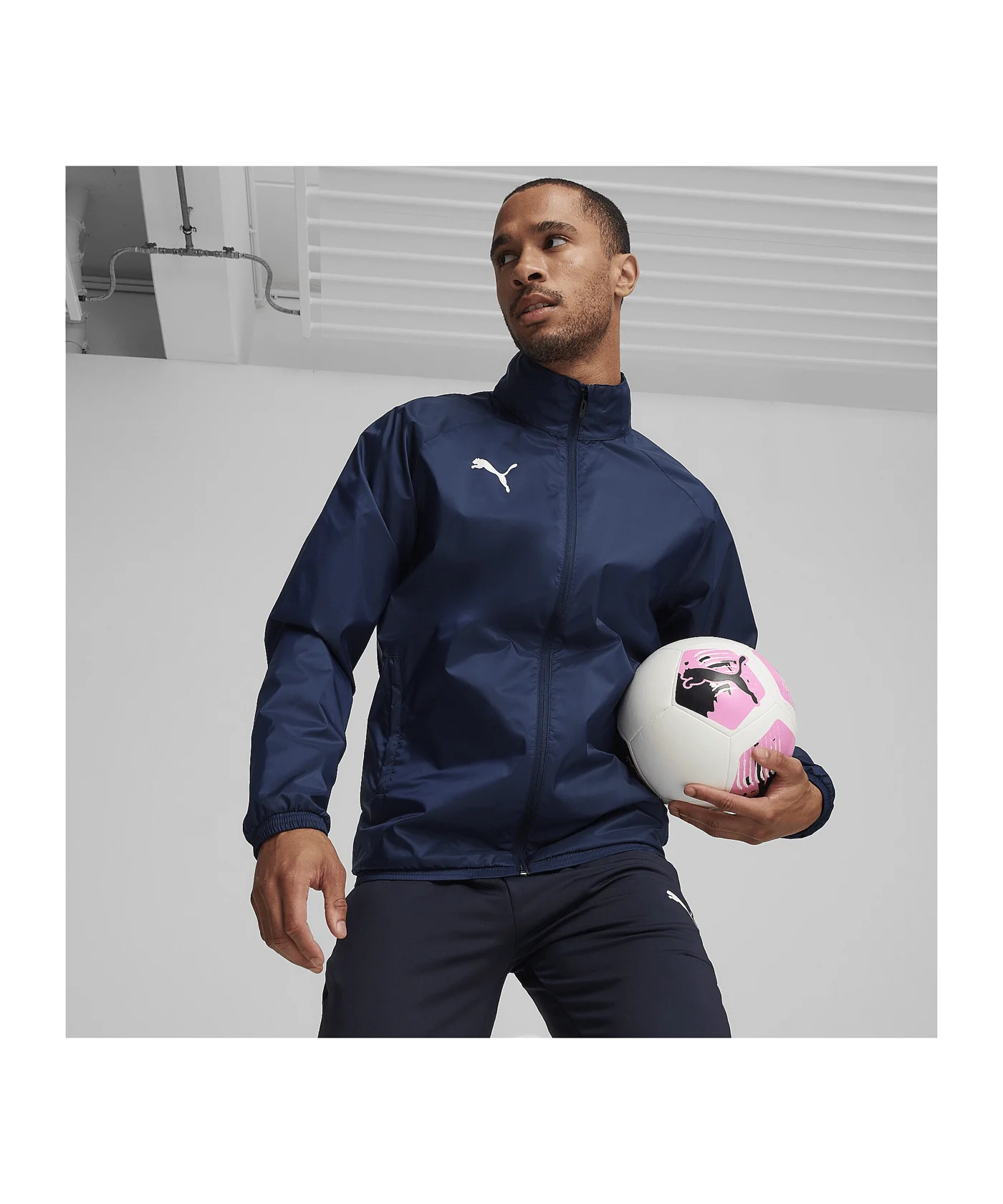 PUMA teamGOAL Allwetterjacke Blau Weiss F06
