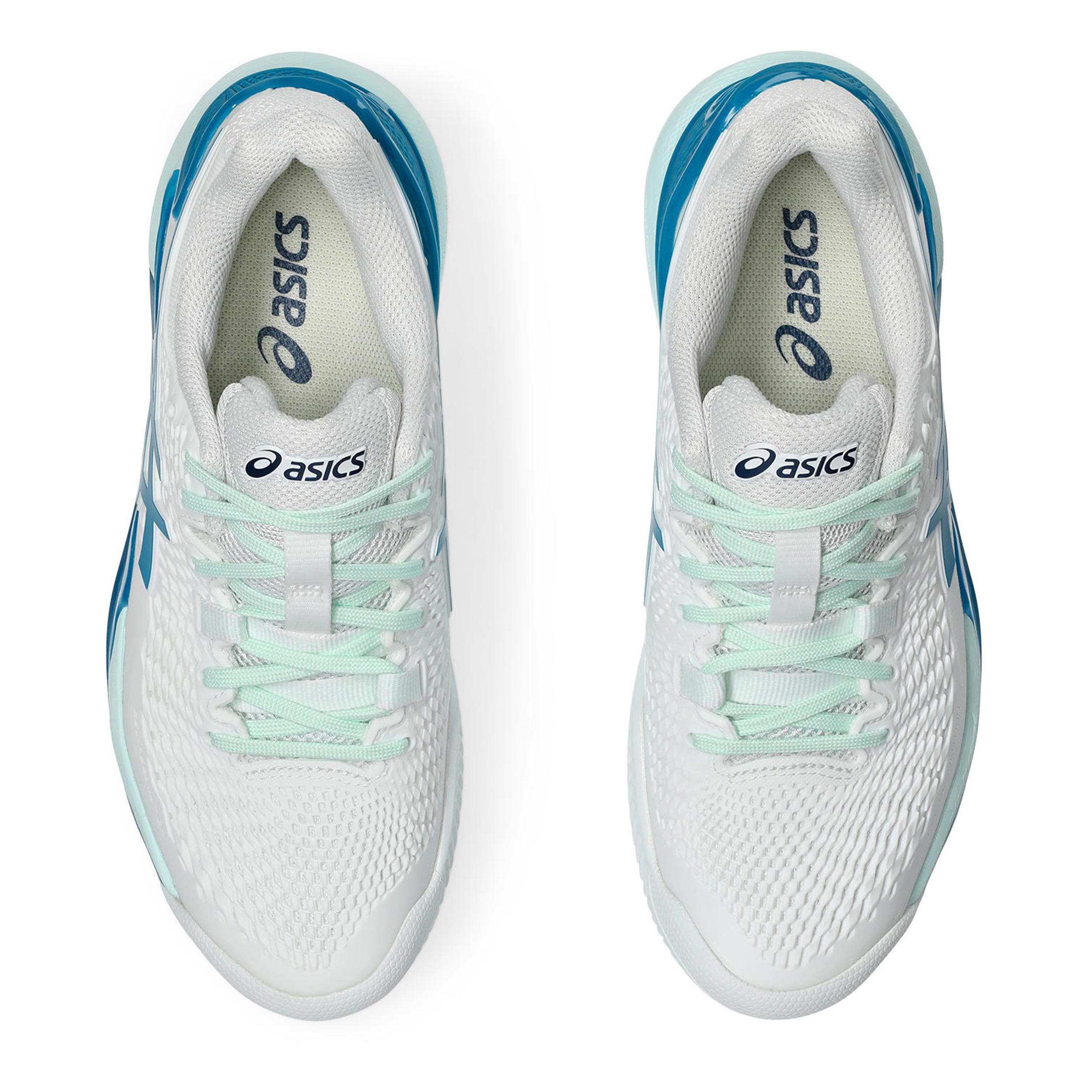 ASICS Gel-Resolution 9 Clay Chaussure Terre Battue Femmes - Blanc , Bleu