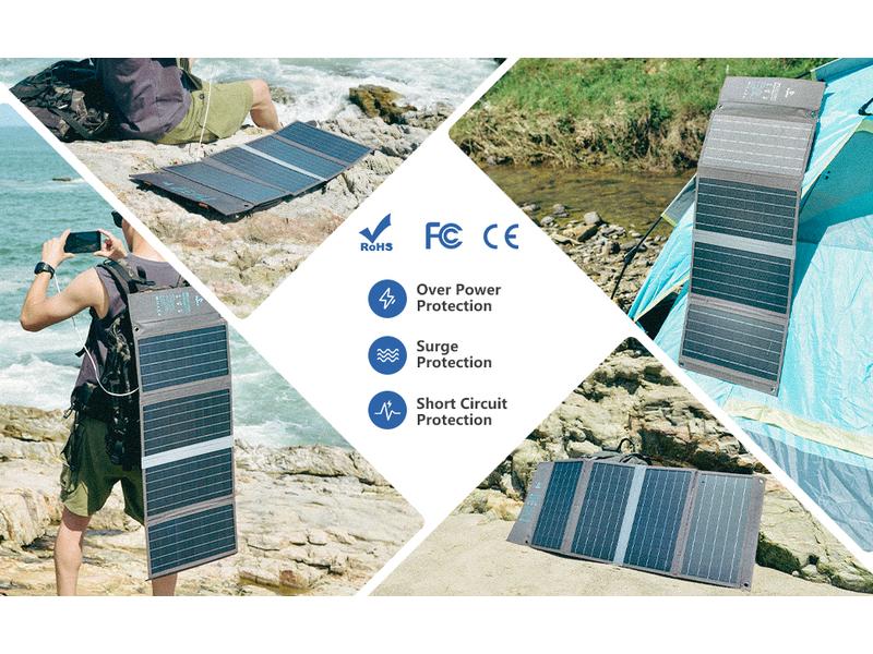 BigBlue Solar Ladegerät B450 36 W, USB Zusammenfaltbares Solarpanel mit 2 USB Ladeanschlüssen