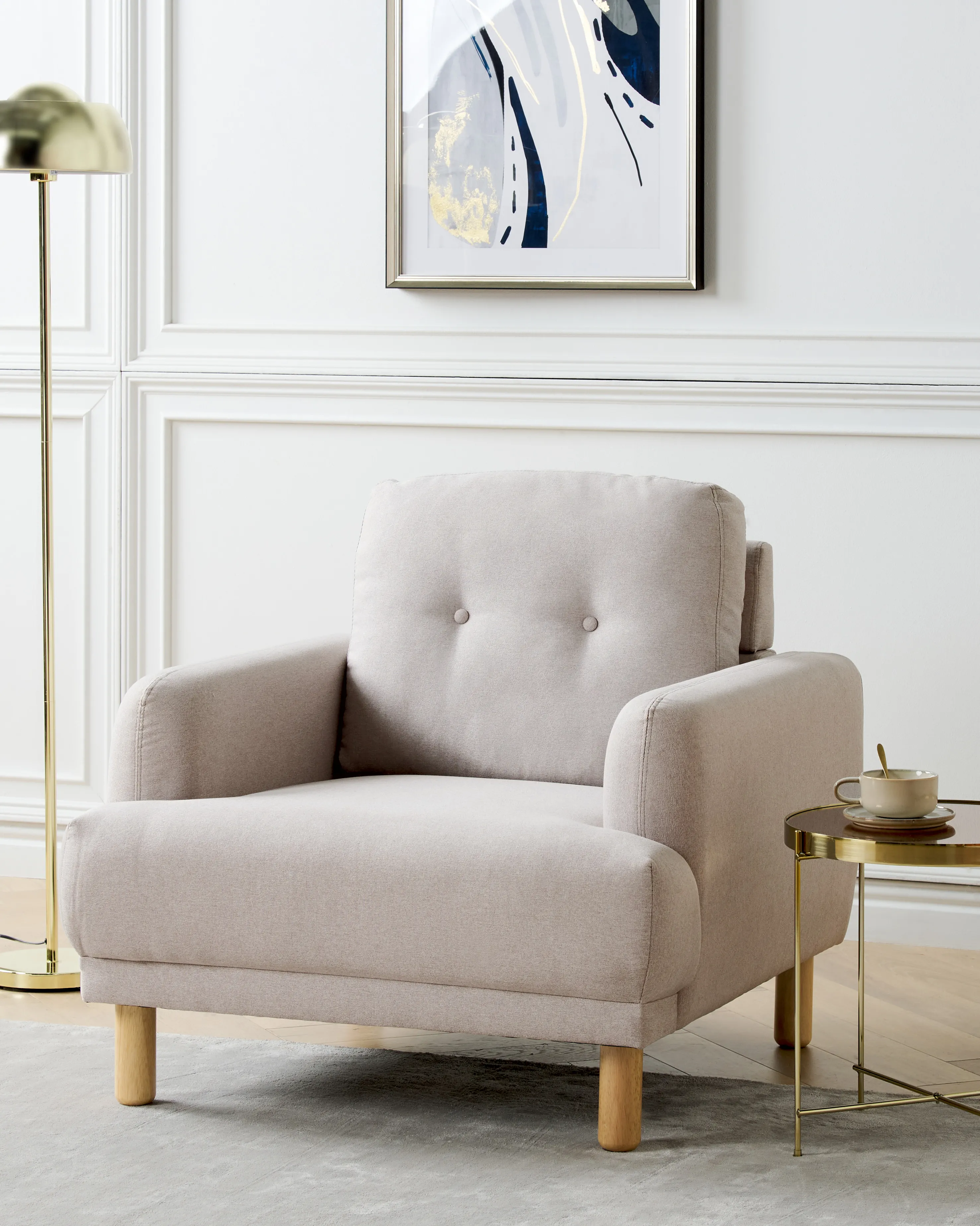 Fauteuil TUVE Stof Taupe
