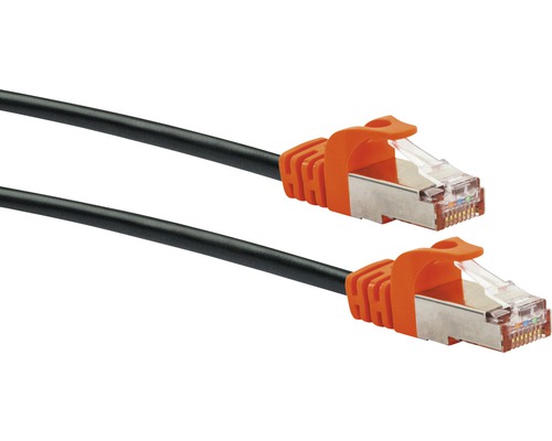 CAT 7 netwerkkabel S/FTP 2x RJ45 connectoren 5 m zwart Schwaiger CKO7020531