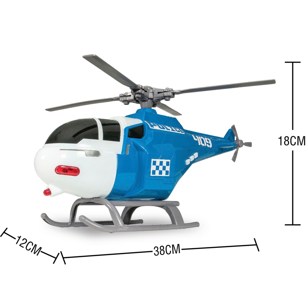 Super Wheelz Polizeihubschrauber mit Lichtern und Sound