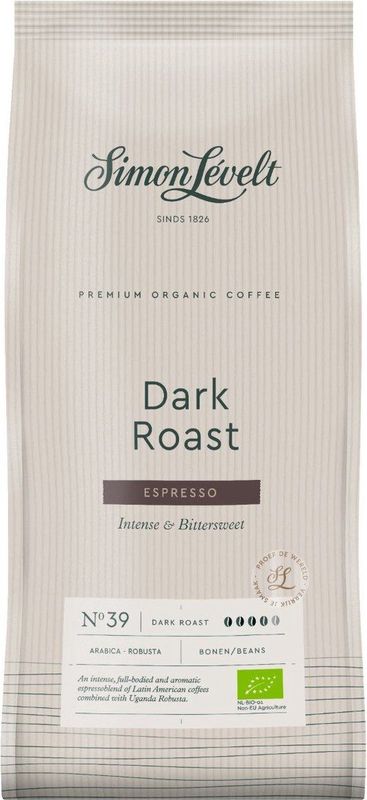 Simon Levelt Koffie Dark Roast Espresso Bio 1000 Gr