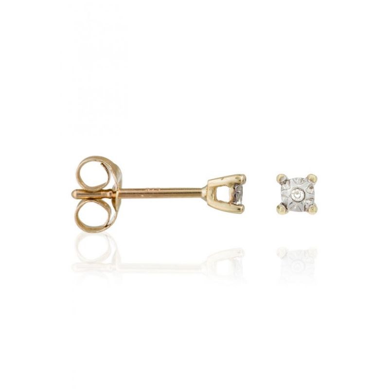 Boucles d'oreilles Or Jaune et Diamant