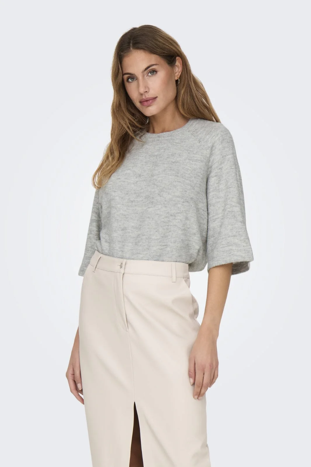 Only Onlsimoni 3/4 Pullover Knt 4600558 light grey melange