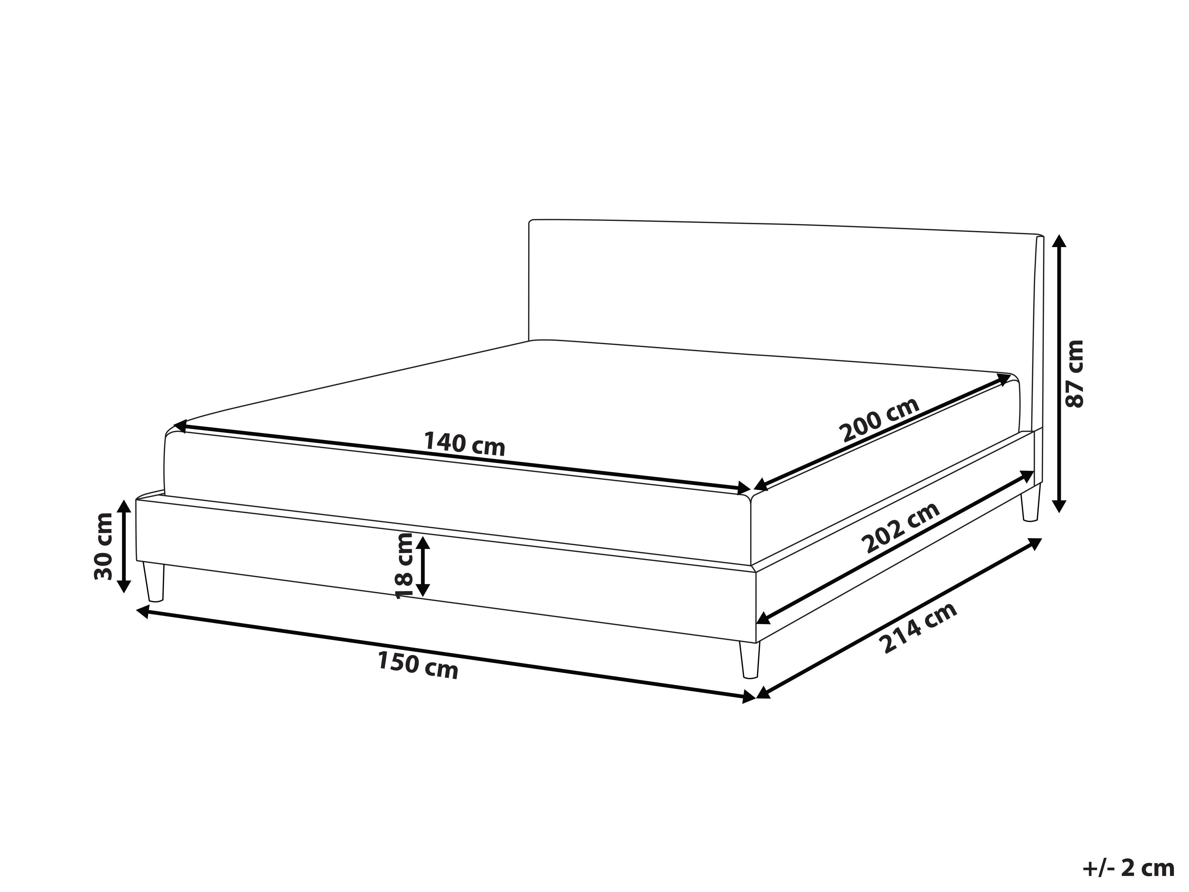 Bed Kunstleer FITOU 140 x 200 cm Bruin