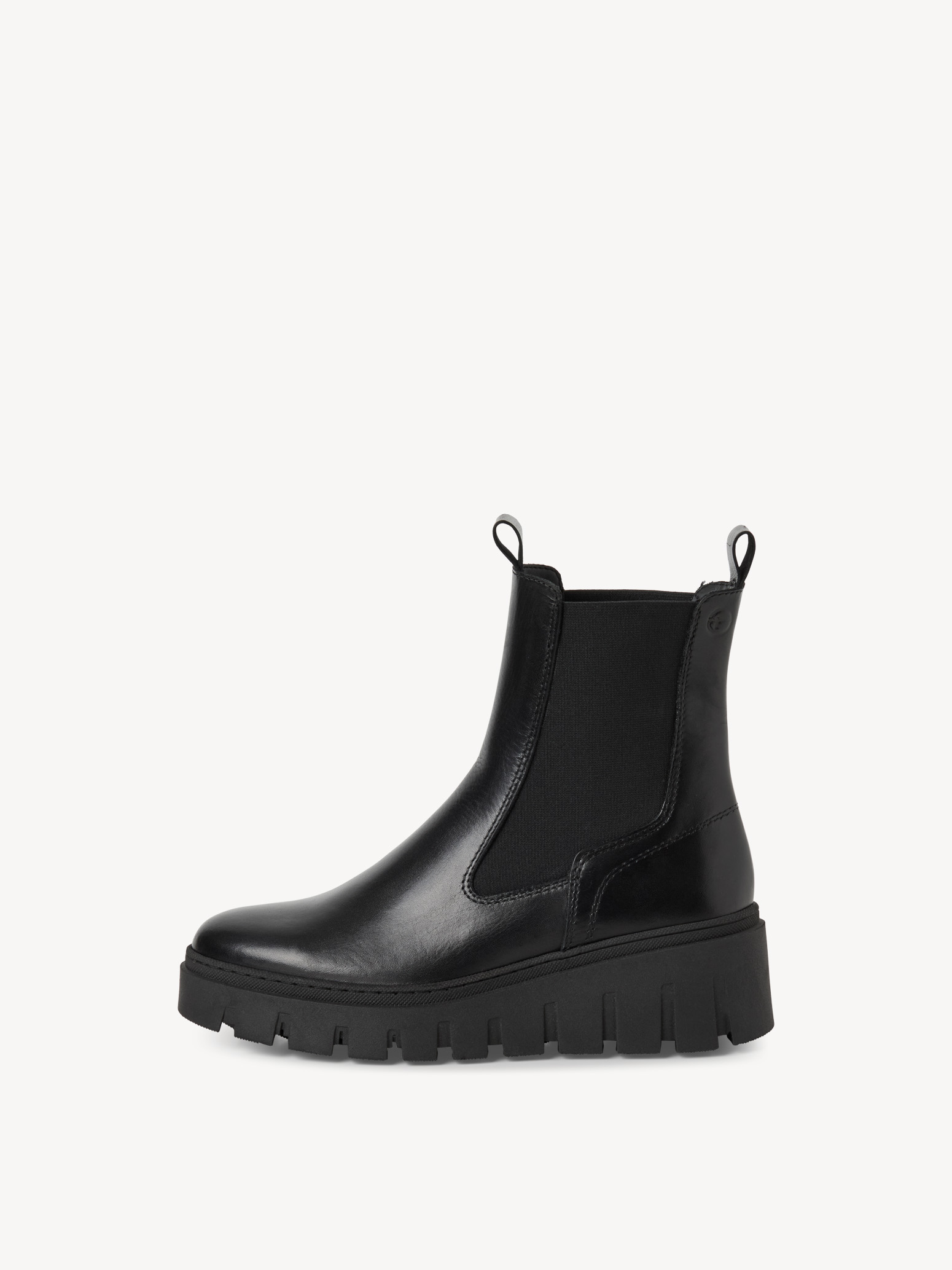 Leren Chelseaboot - zwart