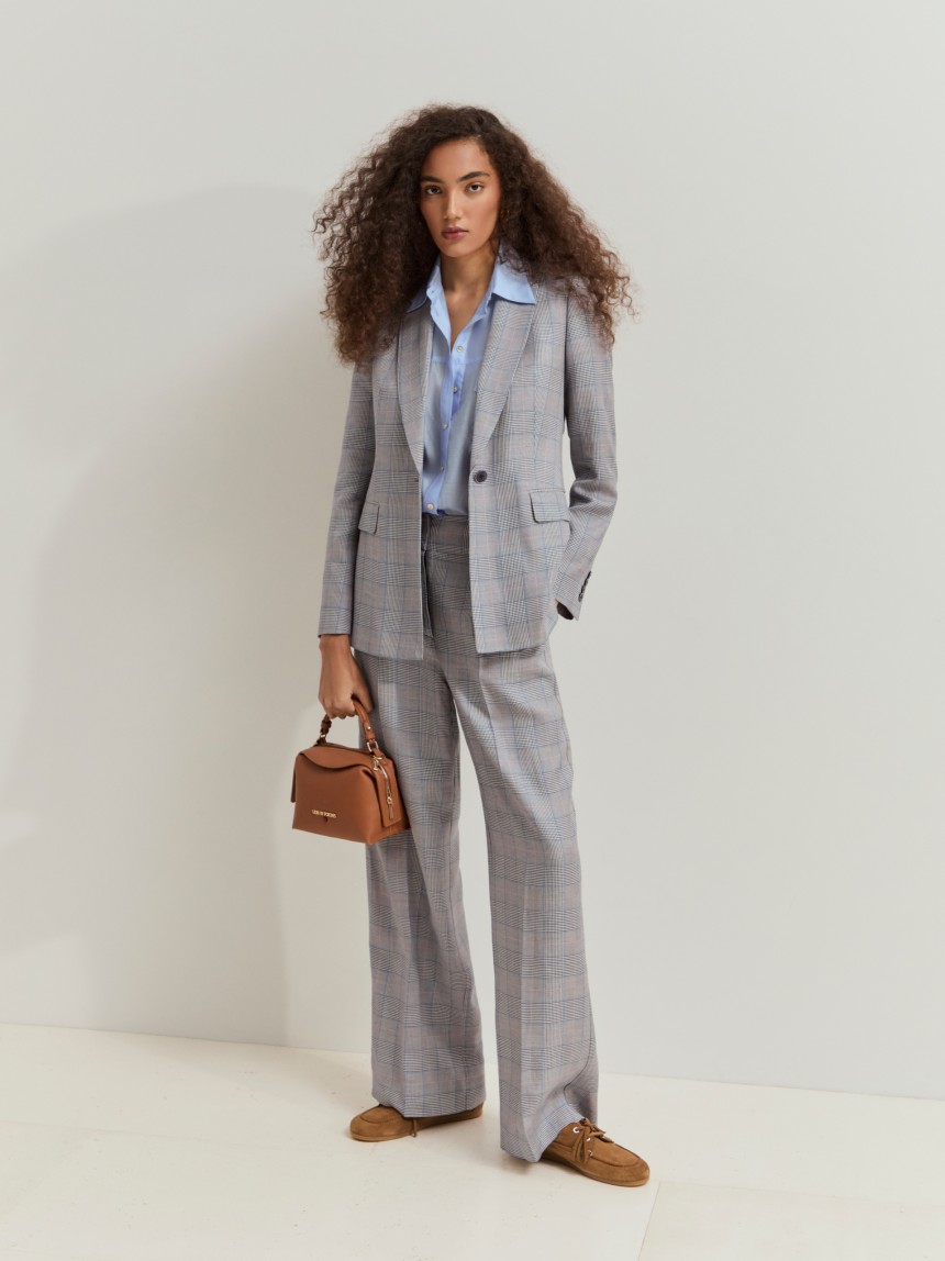 Blazer com padrão xadrez