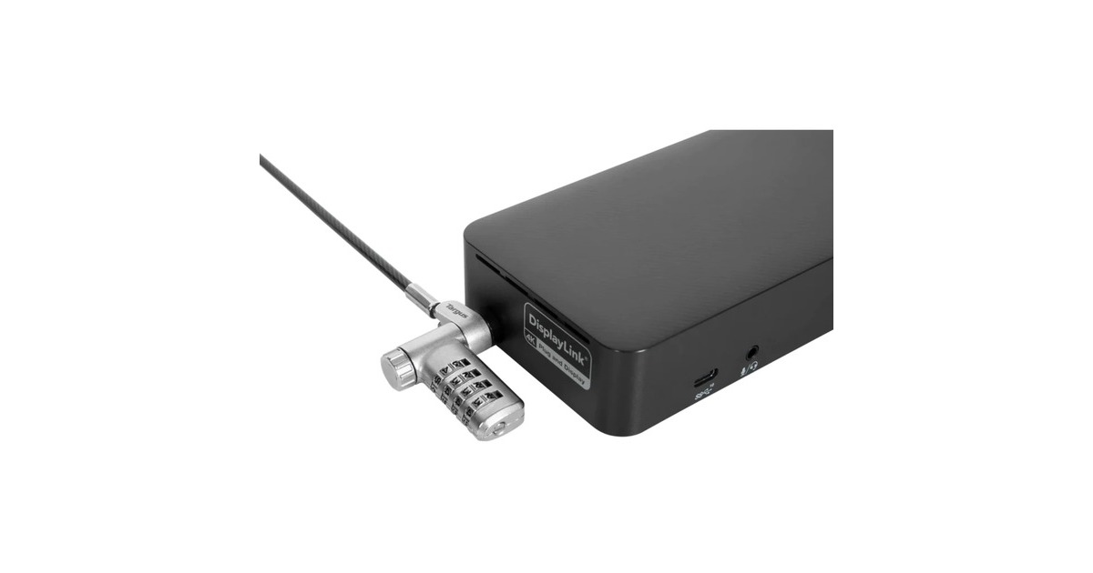 TargusDEFCON Ultimate Universal Serialised Combination Cable Lock with Slimline Adaptable Lock Head diefstalbeveiliging