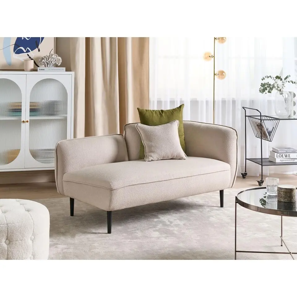 CHEVANNES - Chaise longue - Beige - Polyester