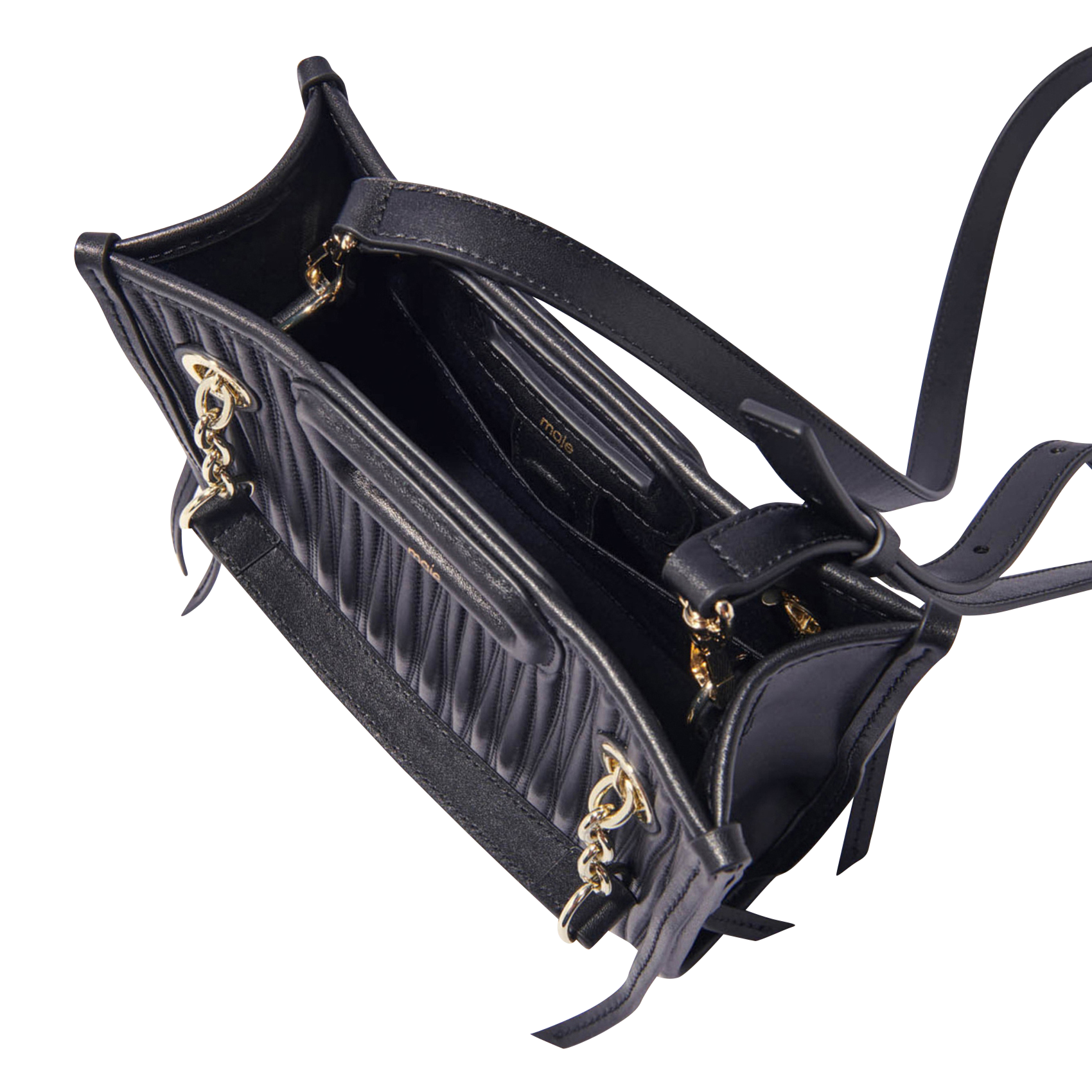 M CABAS MINI - Sac bandoulière en cuir | Noir