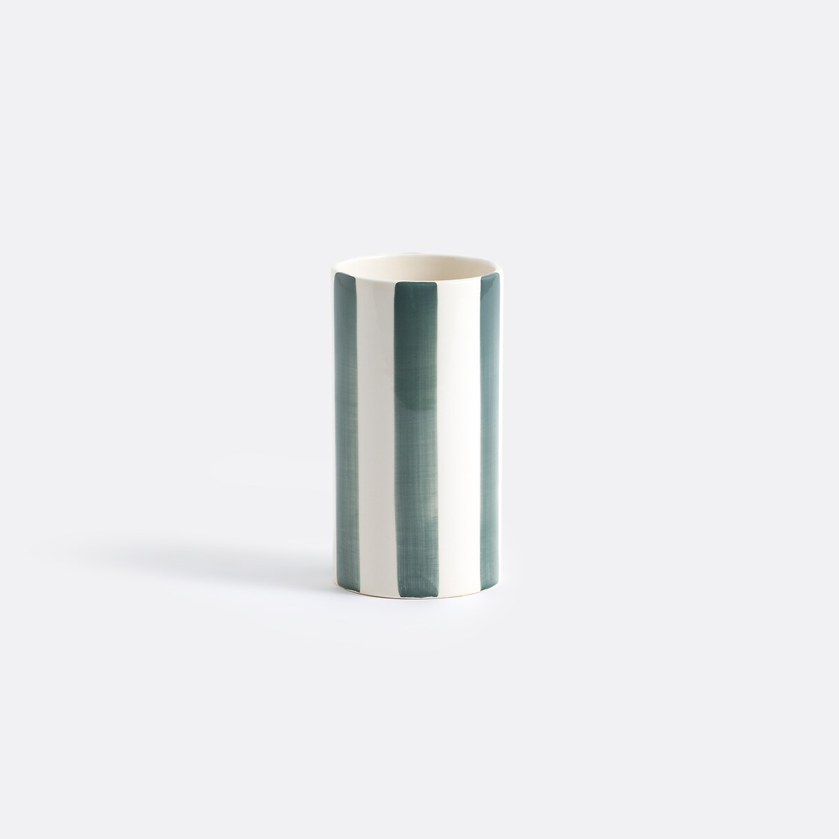 LA REDOUTE INTERIEURS<br>Vaso de cerâmica listrado, Alt.18 cm, Jaoma