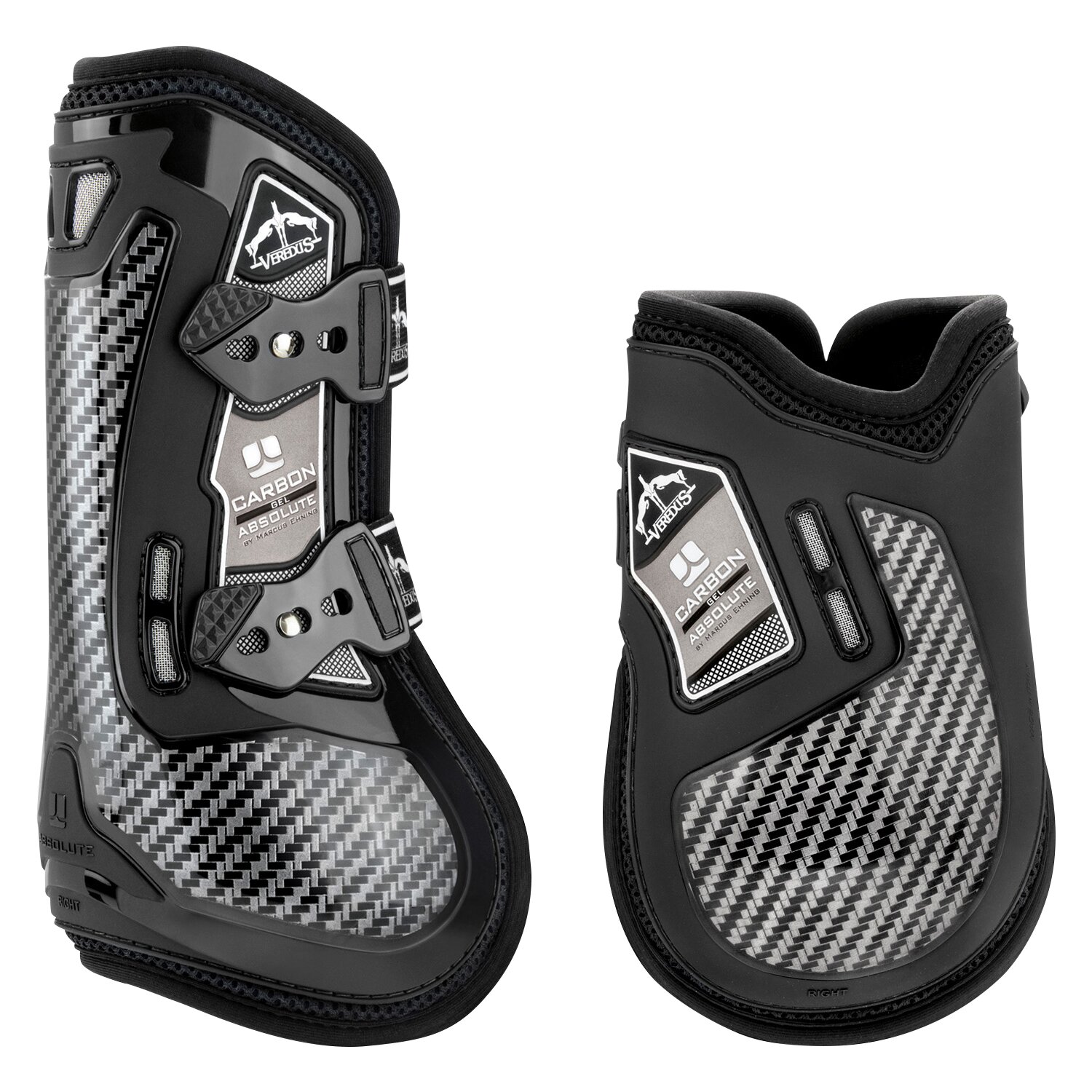 VEREDUS Streichkappen Carbon Gel Absolute, für die Hinterbeine  - black