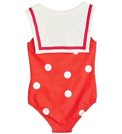 Mini Rodini Badeanzug - UV50+ - Sailor Polka Dot - Rot