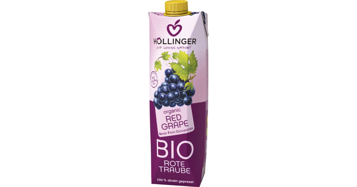 Höllinger Bio Saft Rote Traube 1,0 Liter (Einweg)