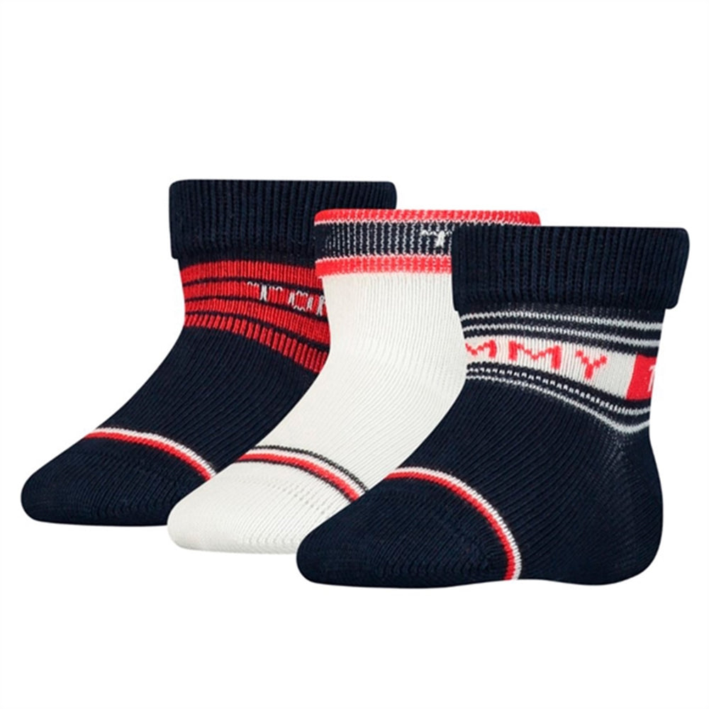 Baby Stripe Strømper 3-pak Tommy Original