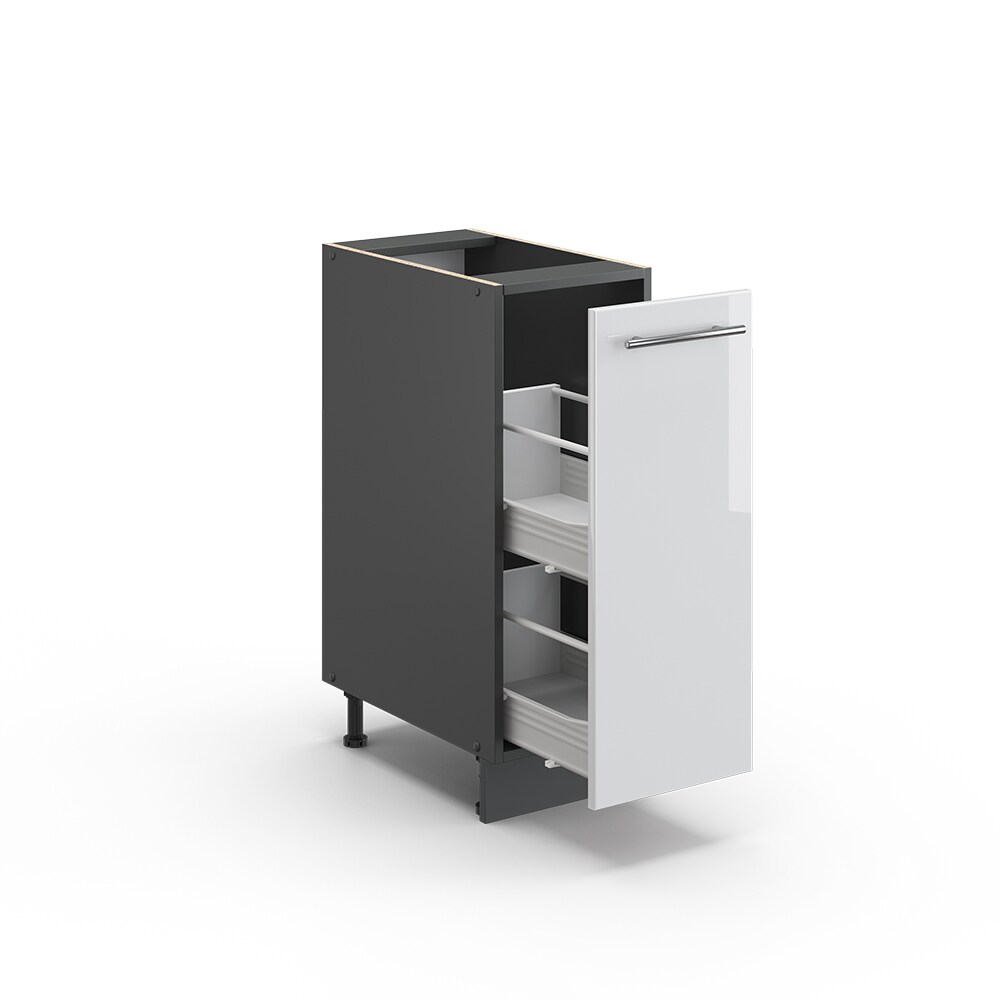 Vicco Apothekerunterschrank 30 cm Weiß Hochglanz Küchenschrank Apothekerschrank Küchenzeile Fame-Line