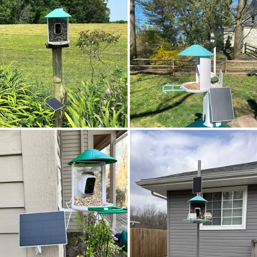 Birdfy Solar Vogel Haus Vogelfutterspender Smarte Outdoor Wildvogel Futterstation mit Full HD Kamera IP65 iOS/Android (EPPAMBNI8102110)