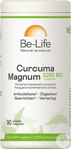 Be-Life Curcuma Magnum 3200 Bio Et Piperine Articulations Digestion 90 Capsules