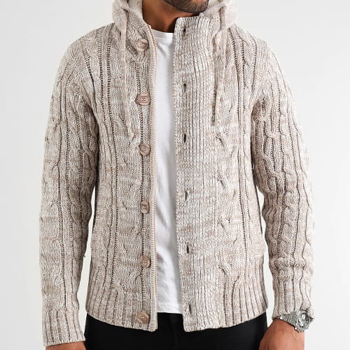 Cardigan Torsade 0346 Beige Chiné