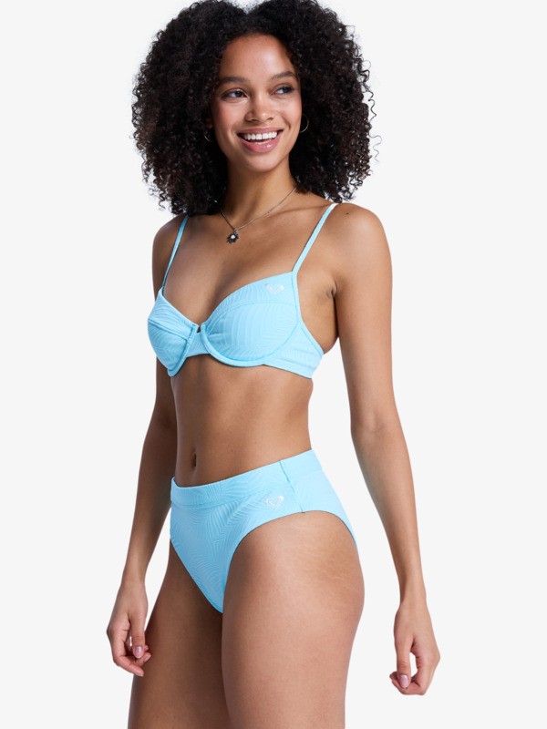 Roxy Palm Dreams Classic High Leg Bas de bikini taille haute Bleu Femme