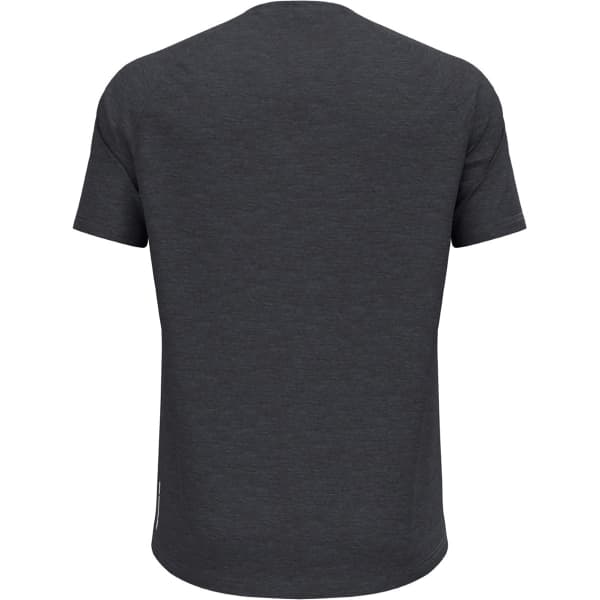 T-shirt randonnée ODLO ASCENT PW 130 TOPOGRAPHY CREW NECK S/S BLACK MELANGE