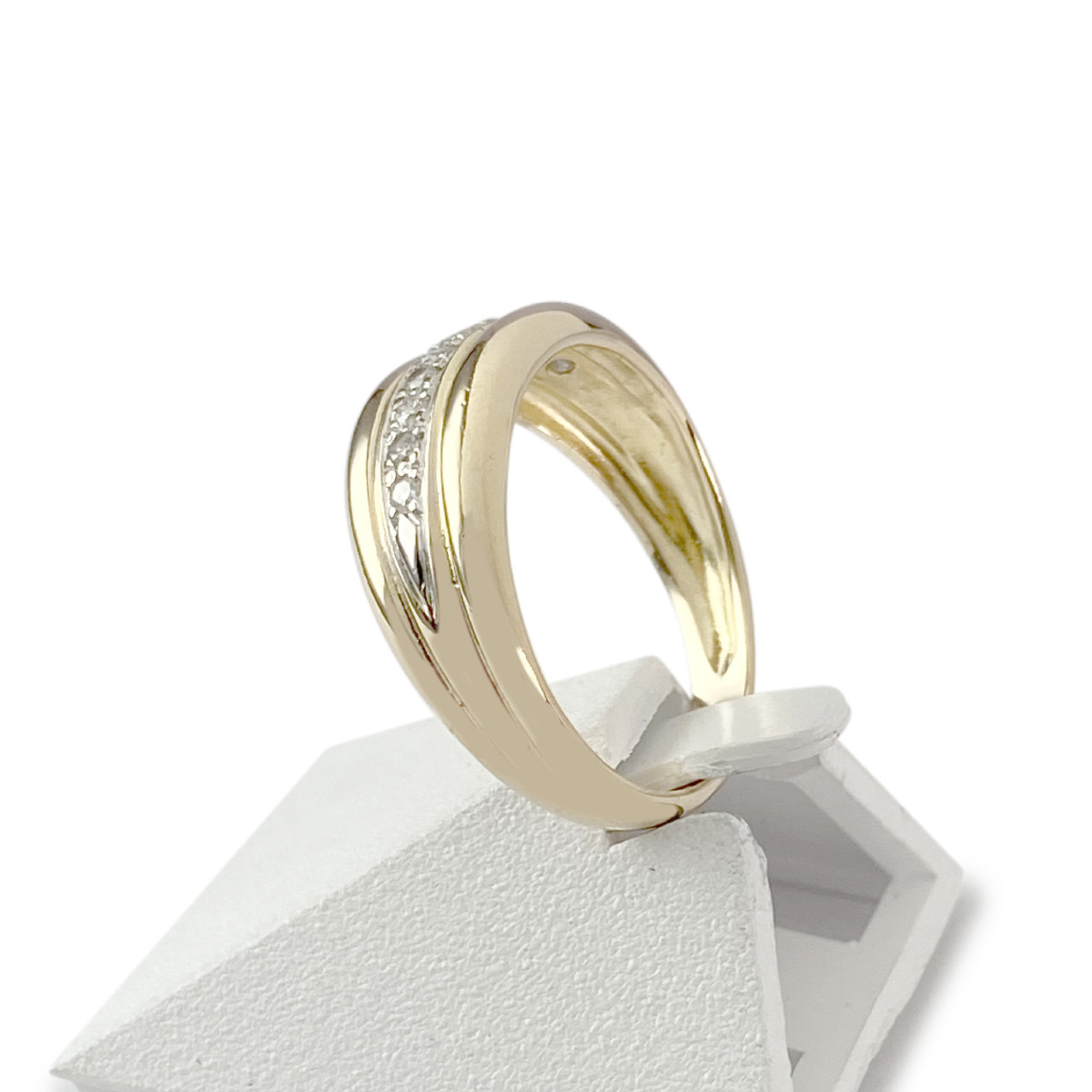 Bague d'occasion or 750 jaune diamants