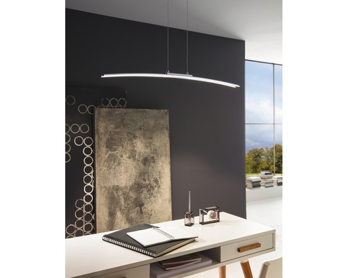 LED hanglamp 30W 2500 lm 3000K HxL 110x90 cm chroom/wit