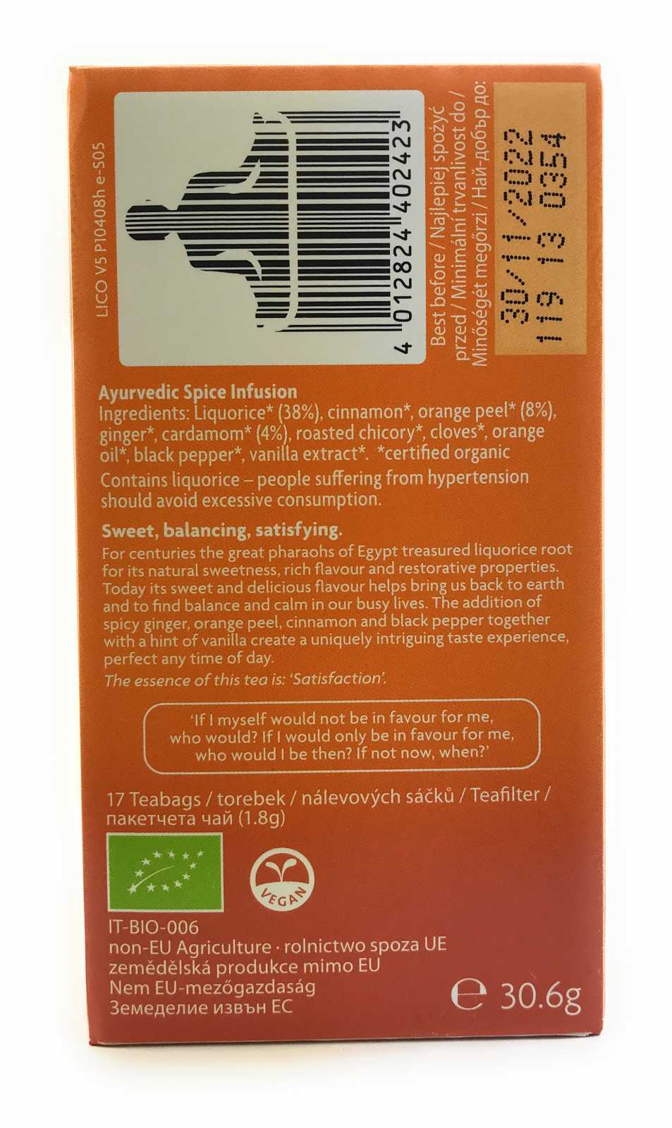 Chá de alcaçuz Yogi Tea, 17 sachês