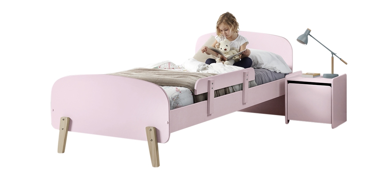 3-teiliges Kinderzimmer-Set KIDDY -rosa - Absturzschutz - 90x200 cm