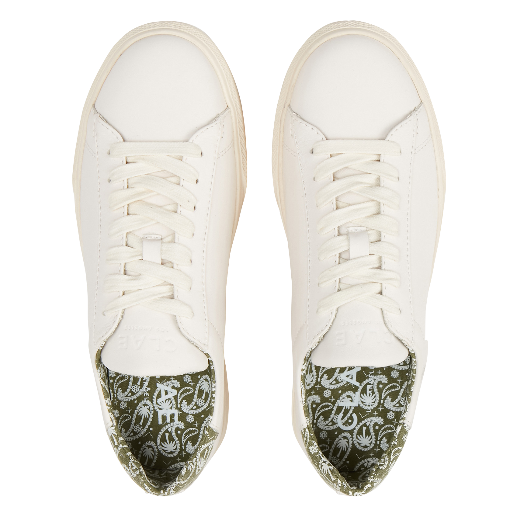 BRADLEY VENICE - Baskets basses imprimées en cuir| Blanc