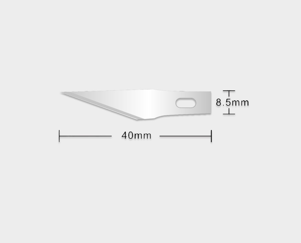 (10er Set) 8.5mm Ersatzklingen Bastel Messer Werkzeug DIY Tool Cutter für HS-101.9 Skalpell (41-1311.703) - Silber