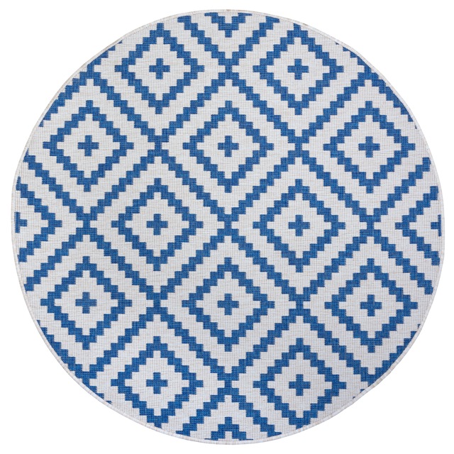 my home Teppich »Ronda Wendeteppich« rund 5 mm Höhe Sisal-Optik, Flachgewebe, In-  und Outdoor, geometrisches Boho Design