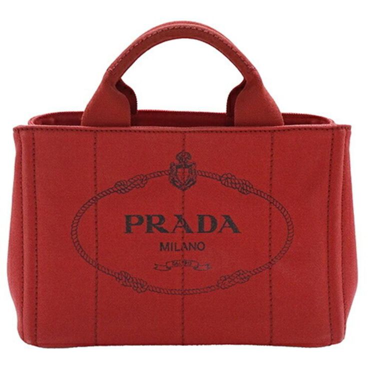 Prada Vintage Prada Canapa Tote Red