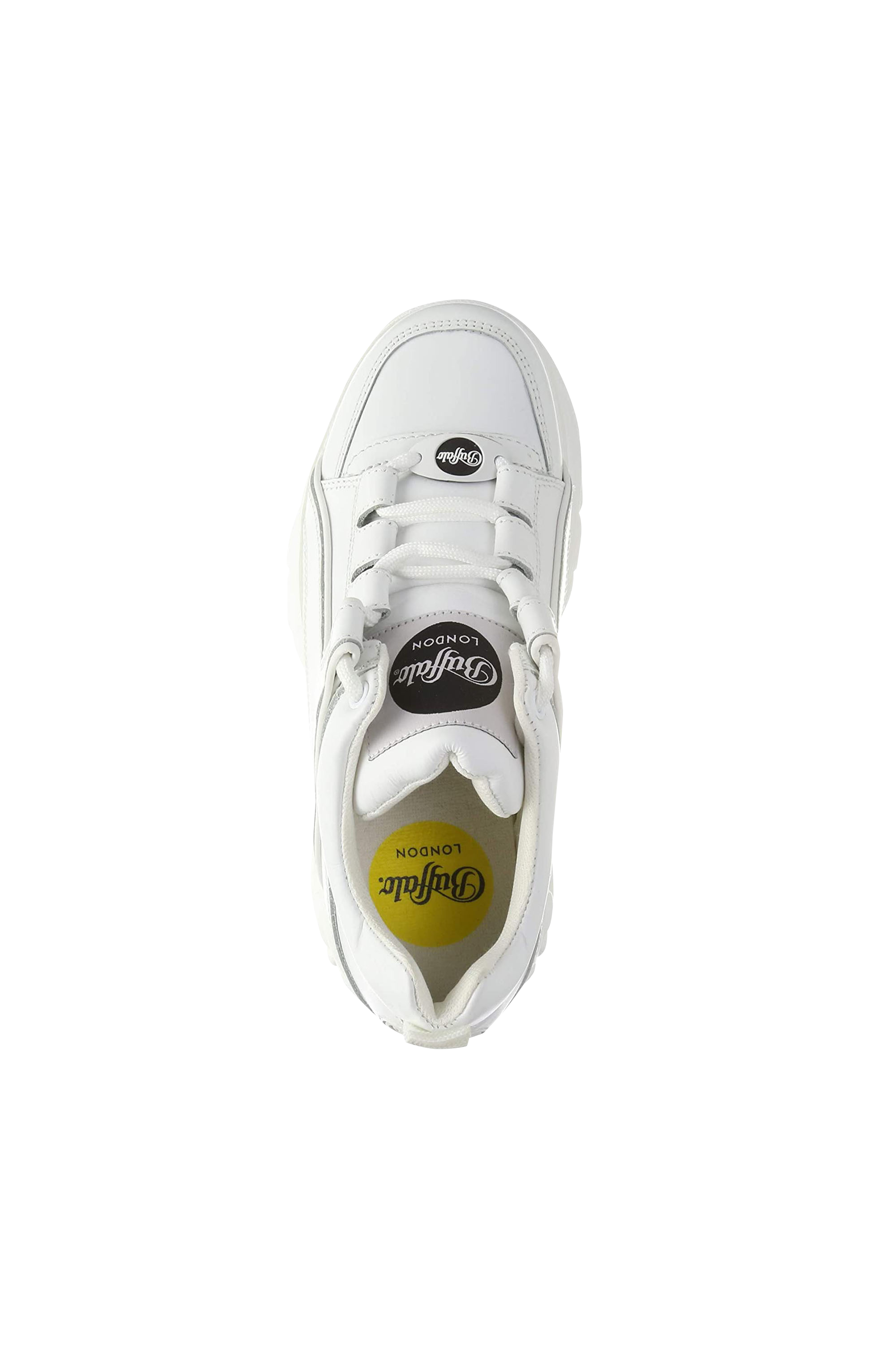 BUFFALO Baskets compensées en cuir Blanc
