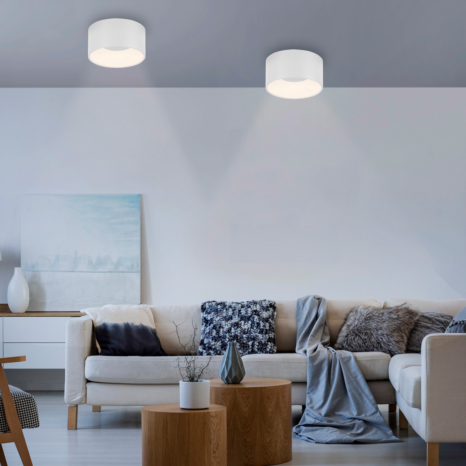 JUST LIGHT LED Deckenlampe TANIKA 16 cm weiß
