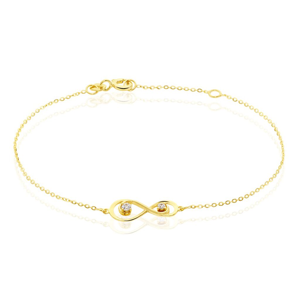 Bracelet Ademar Or Jaune Oxyde De Zirconium