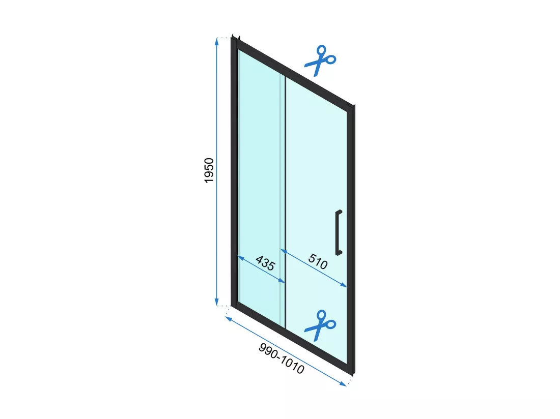 Cabine De Douche Rea Rapid Slide 140X80 Black