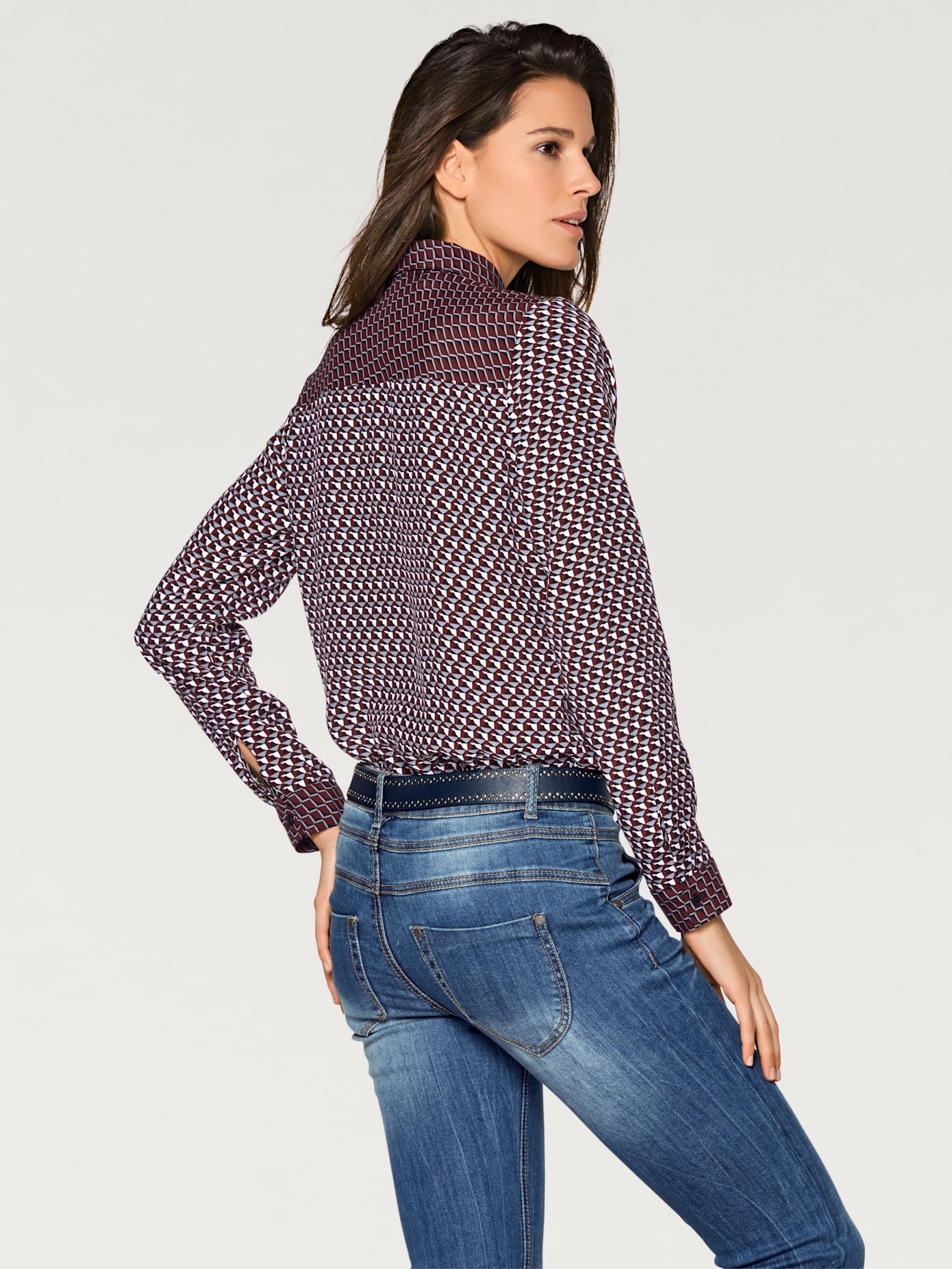 Chemisier look graphique, aspect patchwork