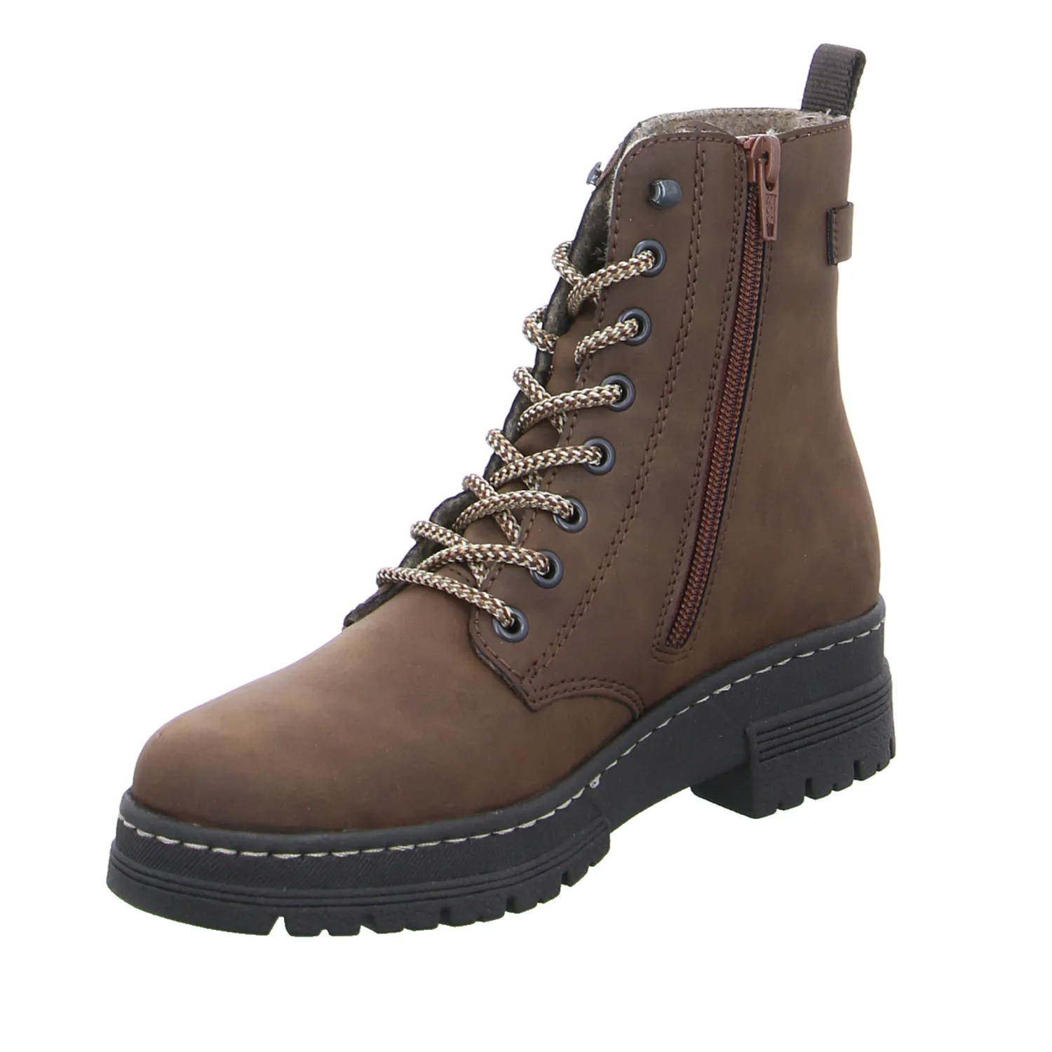 RIEKER Boot Braun Lederimitat